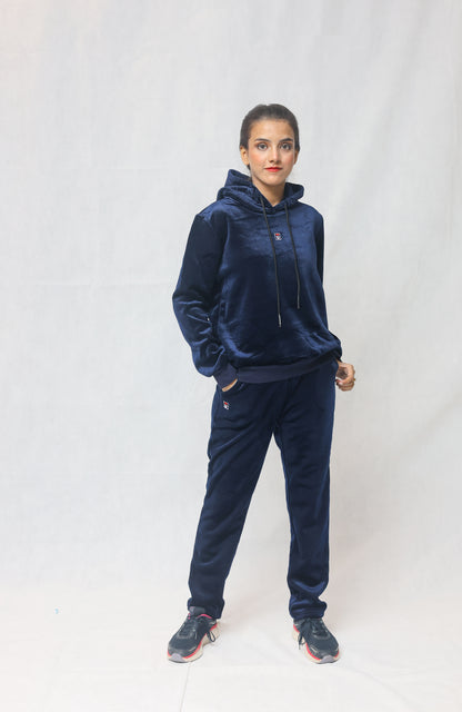 3 piece velvet Tracksuit with hoodie