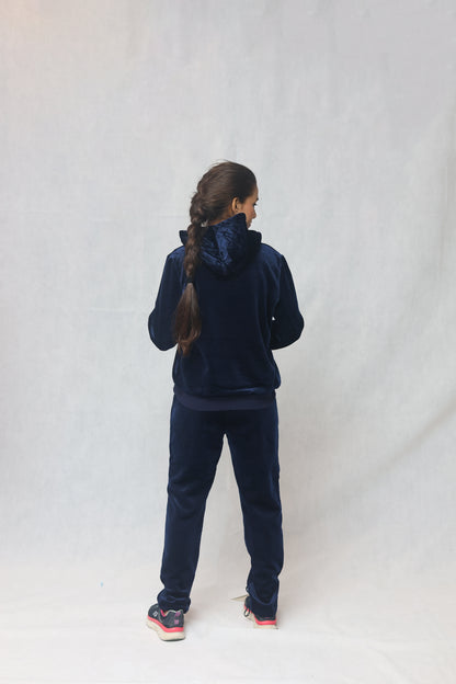 3 piece velvet Tracksuit with hoodie