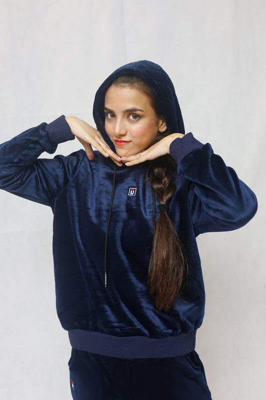 3 piece velvet Tracksuit with hoodie