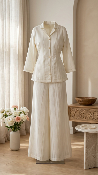 Ivory Organza Co-ord set