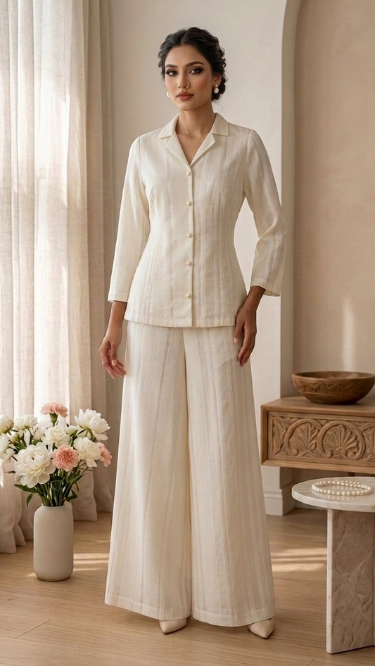 Ivory Organza Co-ord set